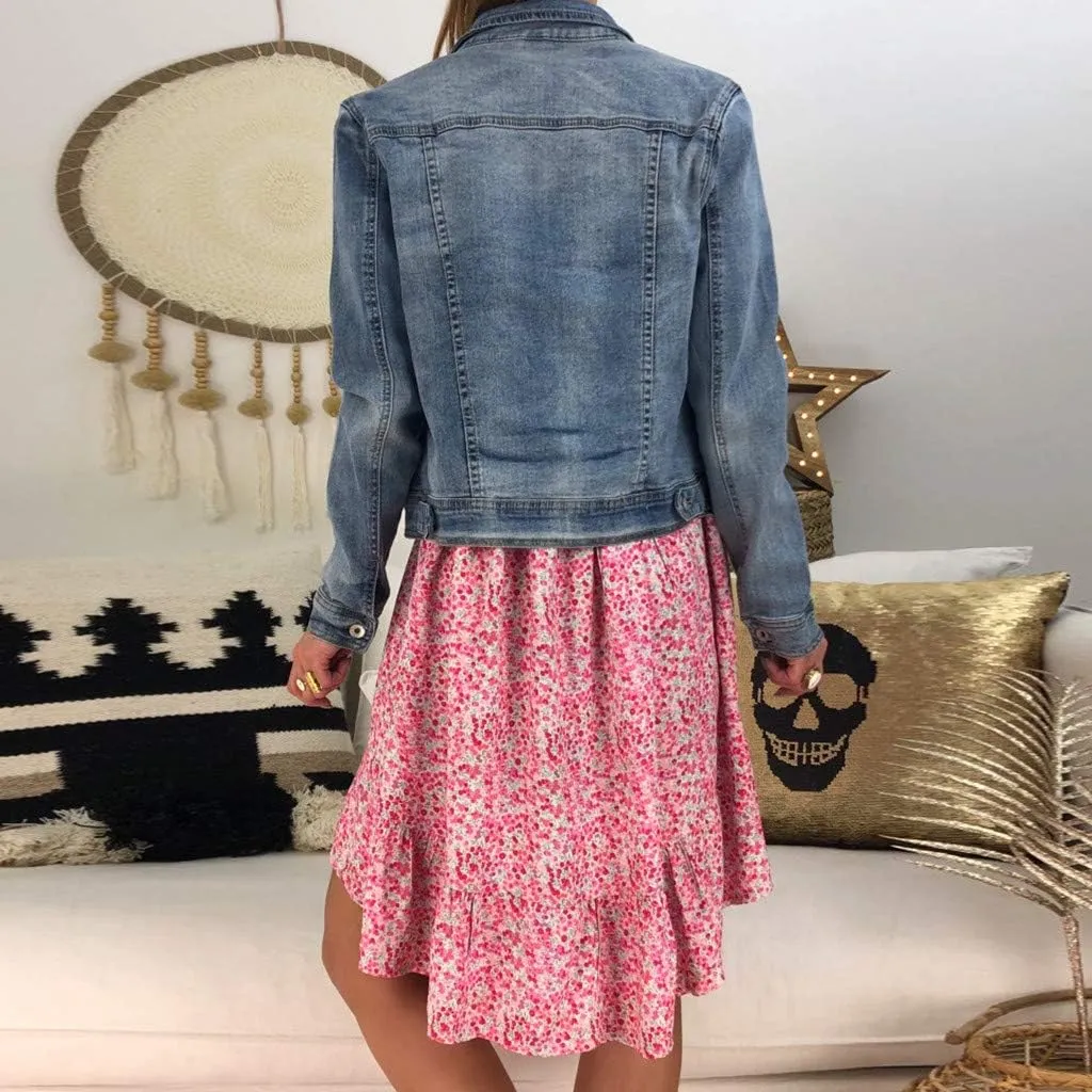 Women's Ladies Sexy Loose Print Hlaf Sleeve Ruffles Mini Dress Summer Dress Womens Casual Maxi Dresses