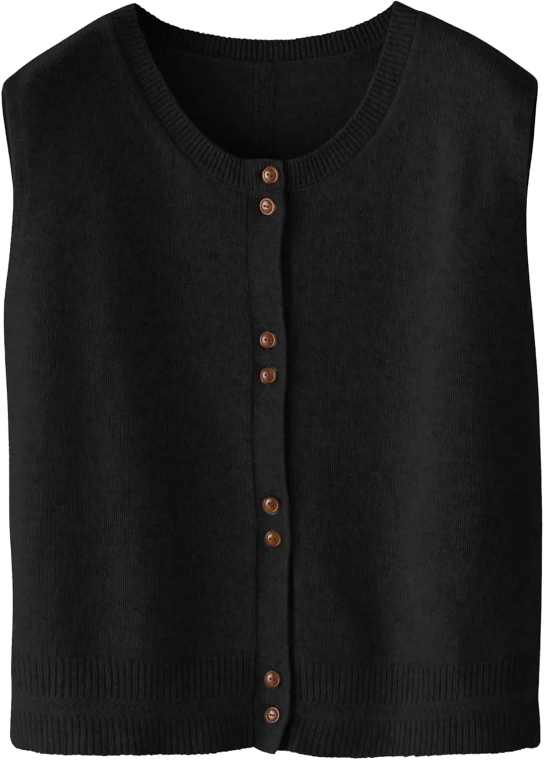 Women's Lightweight Cardigan Sleeveless Button Down Sweater Vest Casual Trendy Slim Knit Tank Tops