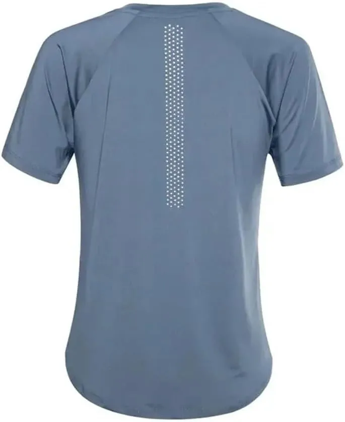 Women's Mesh Sports T-Shirt Short Sleeve Solid Color Loose Tops Running Fitness Quick Dry Shirts
