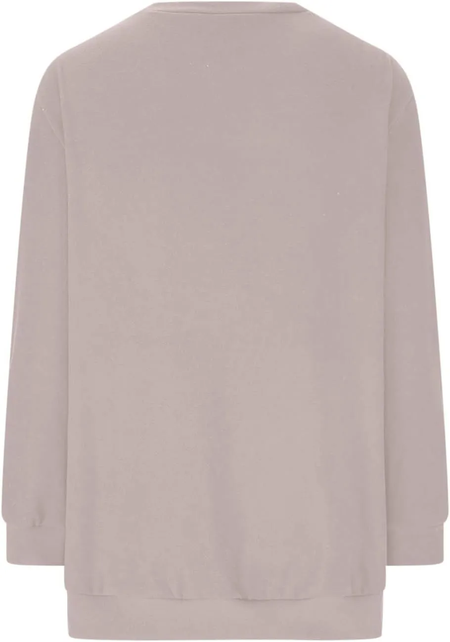 Womens Oversized Crewneck Sweatshirt Pleated Long Sleeve Tunic Tops Loose Fit Pullover Top Fall Clothes with Pockets