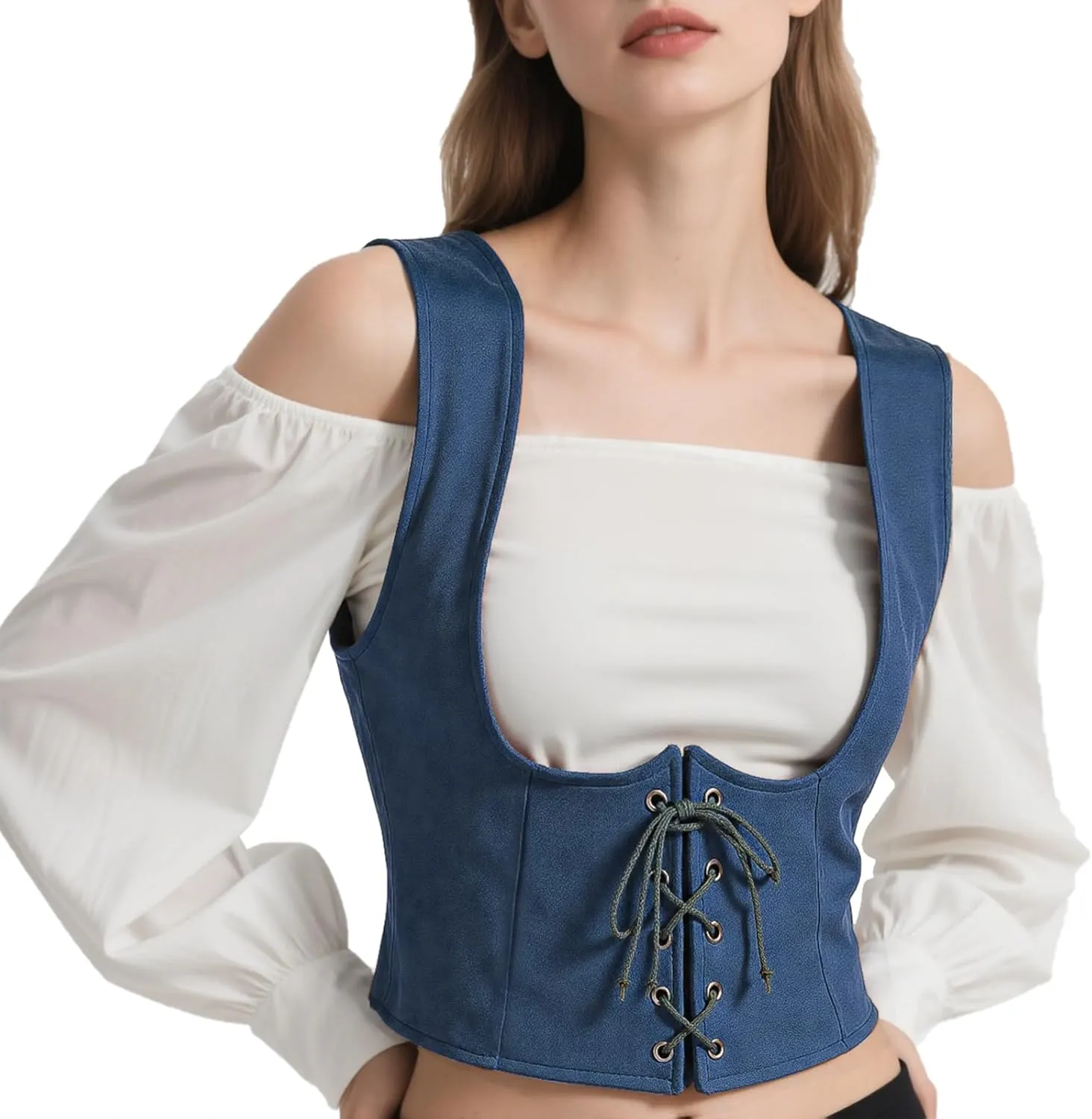 Women's Pirate Corset Renaissance Medieval Vest Steampunk Victorian Bodice
