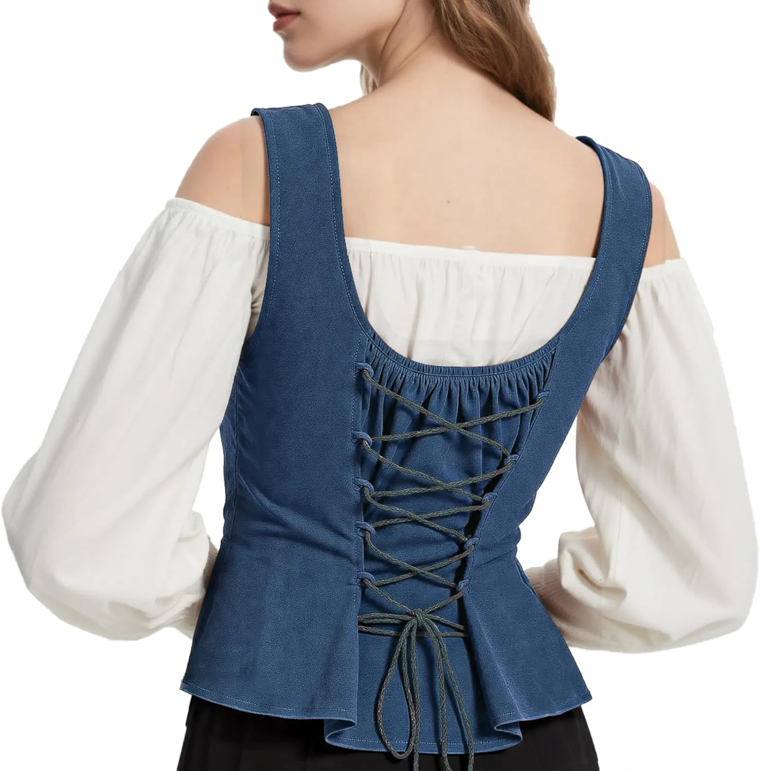Women's Pirate Corset Renaissance Medieval Vest Steampunk Victorian Bodice