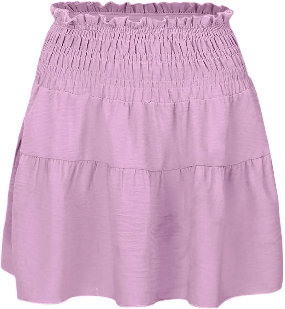 Women's Skirt Flowy A Line High Waisted Peplum Mini Skirt Pleated Cute Womens Long Dress