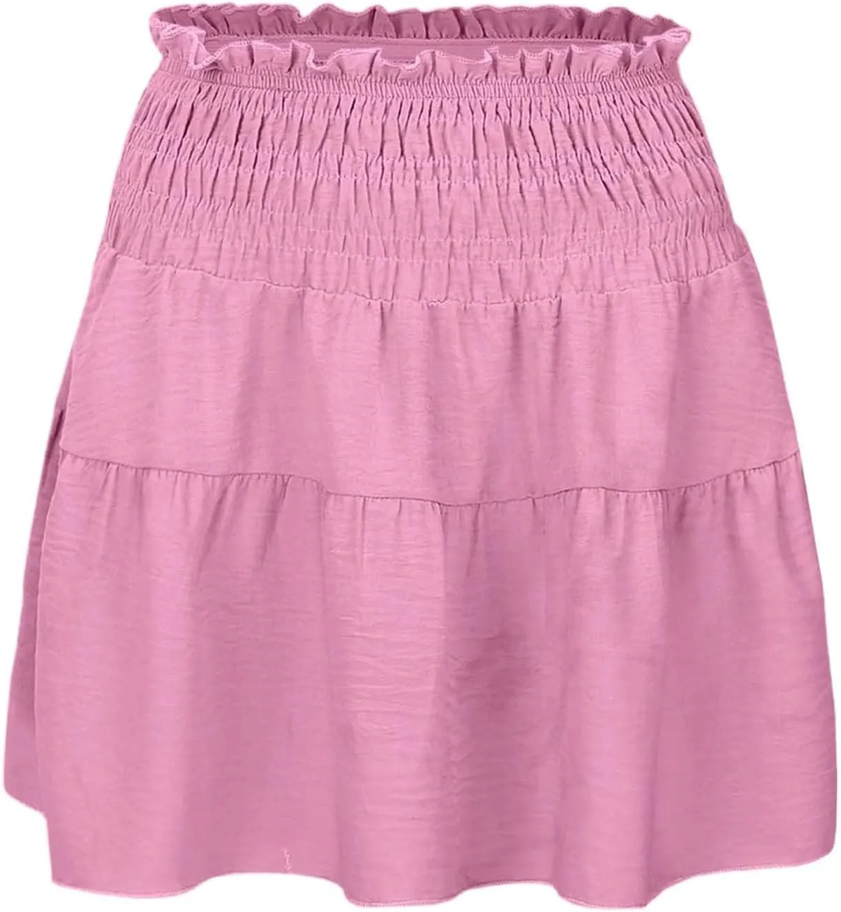 Women's Skirt Flowy A Line High Waisted Peplum Mini Skirt Pleated Cute Womens Long Dress