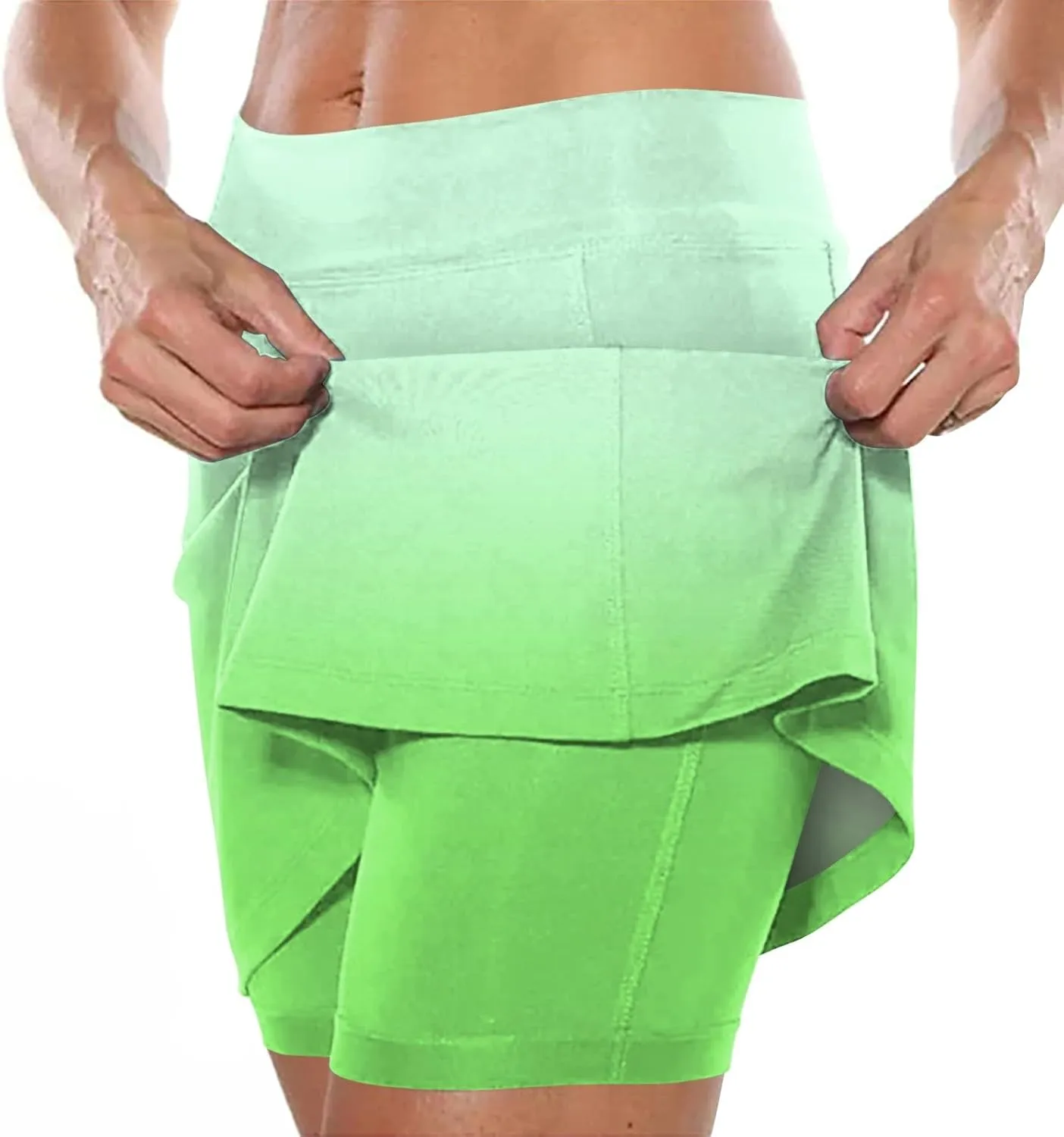 Womens Skorts with Pockets Tummy Control Plus Size Skorts for Women High Waist Athletic Sports Pants Skirt Casual