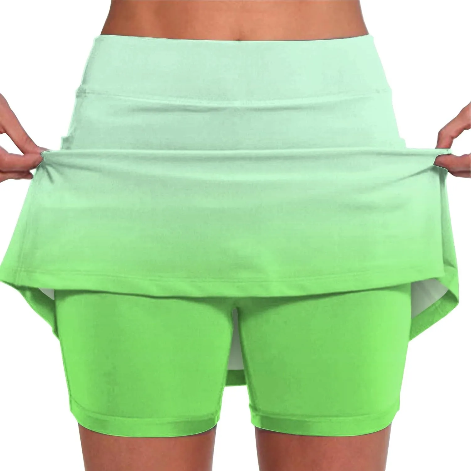Womens Skorts with Pockets Tummy Control Plus Size Skorts for Women High Waist Athletic Sports Pants Skirt Casual