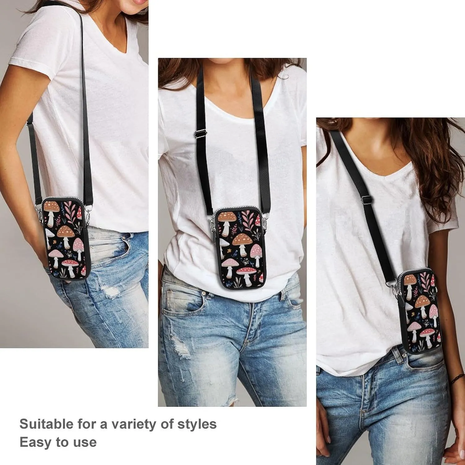 Women's Small Cell Phone Purses Travel Purse Holder Cellphone Wallet Bag