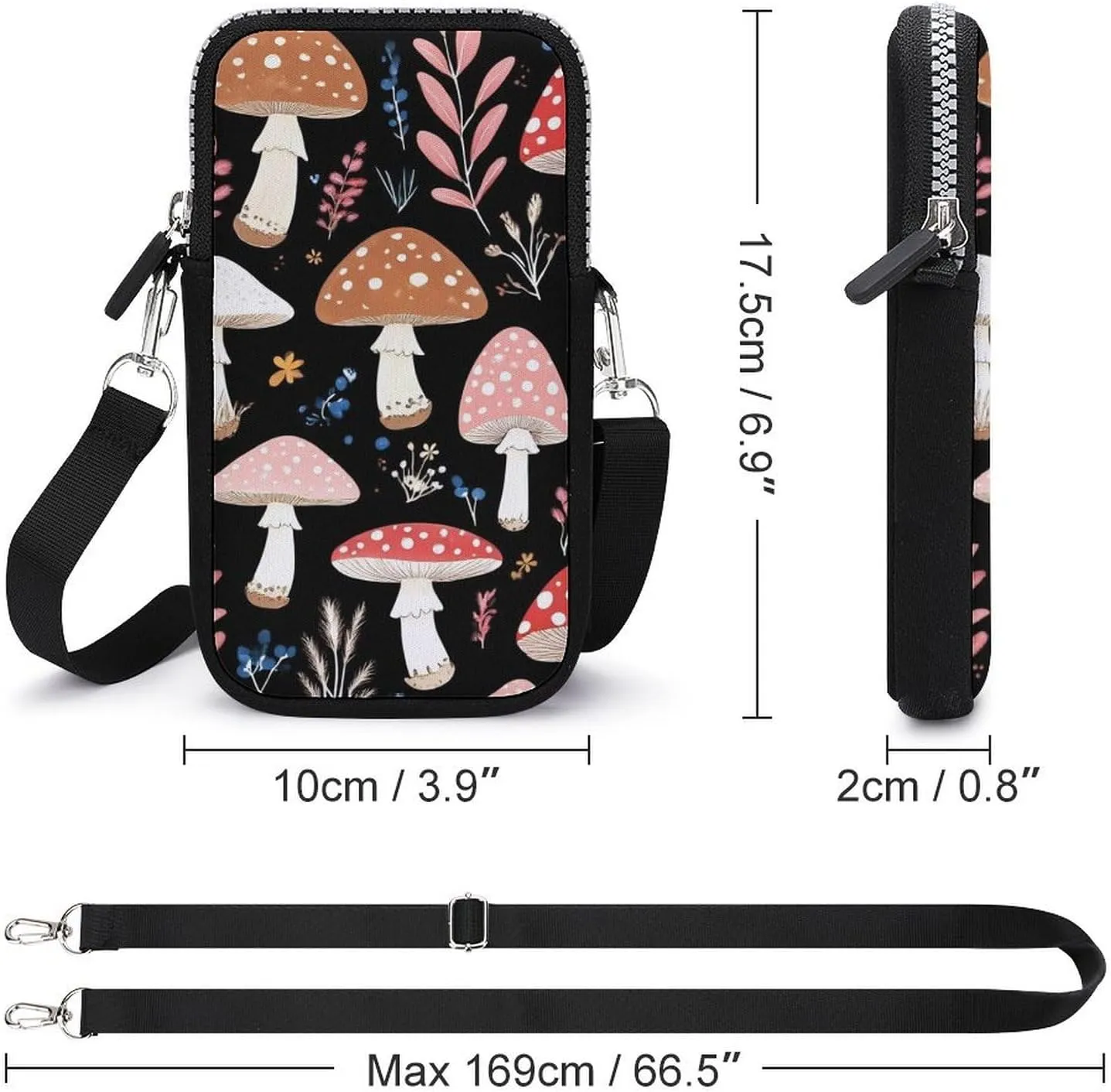 Women's Small Cell Phone Purses Travel Purse Holder Cellphone Wallet Bag