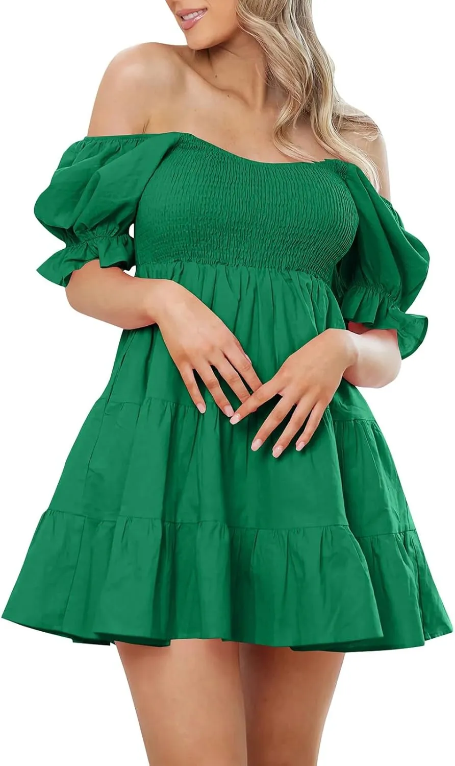 Women's Summer Cake Skirt Slim Temperament Sleeve Short Dress Graduation Dress for Women