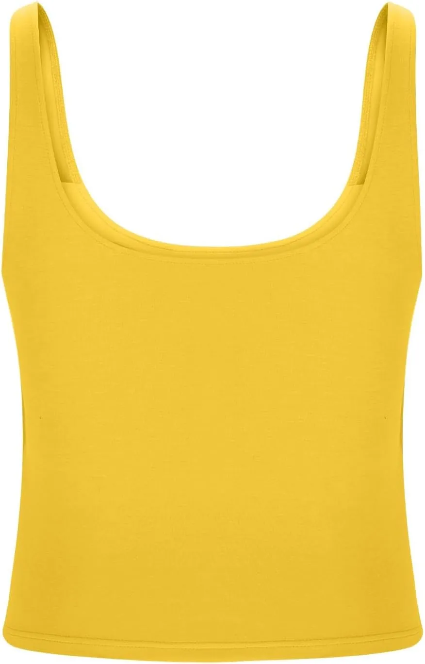 Womens Tank Tops with Built in Bra Padded Workout Loose Fit Camisole Trendy Summer Sleeveless Clothes