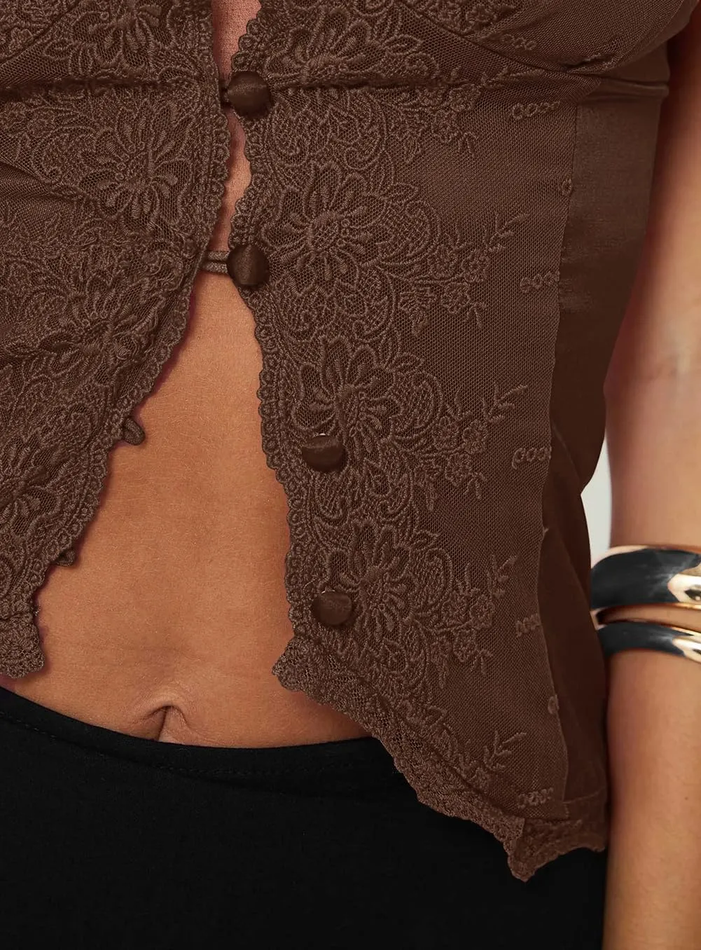 Women's Trendy Sexy Embroidered Lace Sleeveless V Neck Spaghetti Strap Cami Tank Top Boho Going Out Camisole Tops