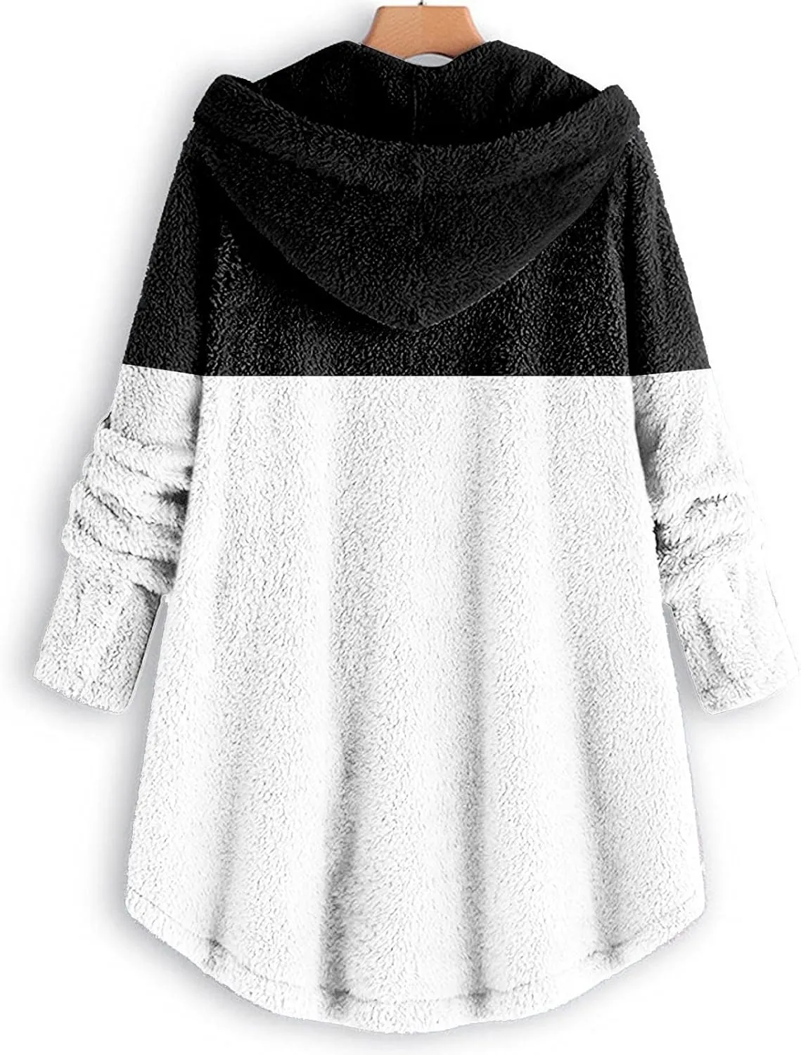 Womens Winter Jacket Coats Button Hem Plus Size Hoodie Top Sweater Blouse Thermal Sweatshirt Outerwear Women Winter