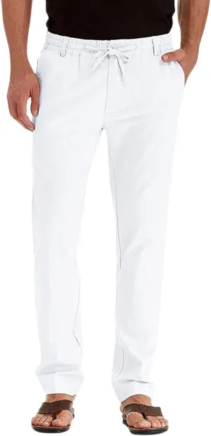 XUETON Mens Business Casual Work Office Work Suit Pants Slim Fit Formal Dress Casual Pants Expandable Waist Stretch Flat-Front Chino Golf Pants Straight Leg Pencil Tapered Ankle Pants White