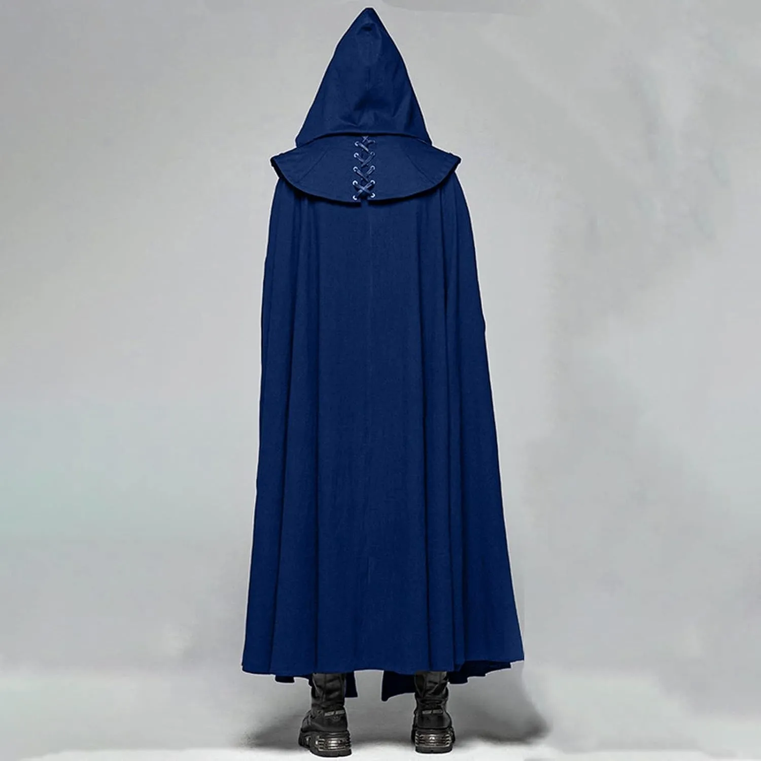 XUNRYAN Mens Cosplay Renaissance Medieval Goth Pirate Vampire Witch Cloak with Hood Robes Cape Coat Christmas Halloween