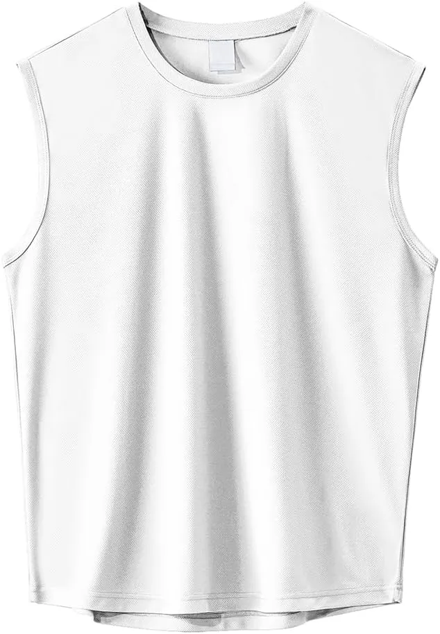 Yasumond Workout Fitness Quick Dry Tank Tops Pack Muscle Basketball Gym Sleeveless Crewneck Shirts for Men