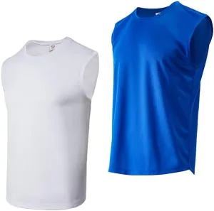 Yasumond Workout Fitness Quick Dry Tank Tops Pack Muscle Basketball Gym Sleeveless Crewneck Shirts for Men