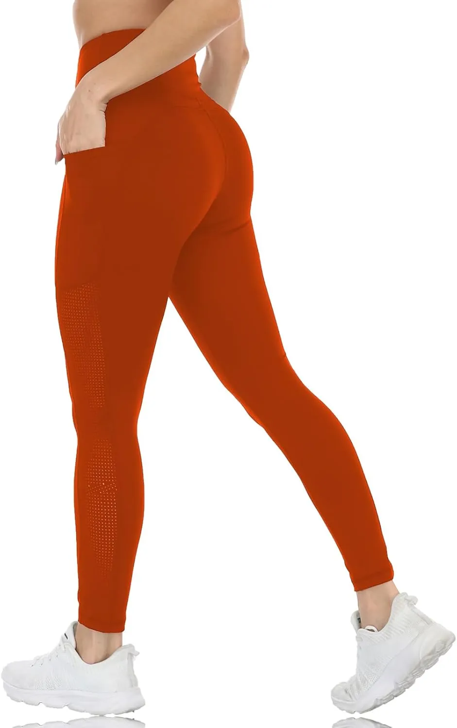 Yoga Pants for Women with Pockets High Waist Yoga Leggings Tummy Control Gym Workout Running Sports with Mesh