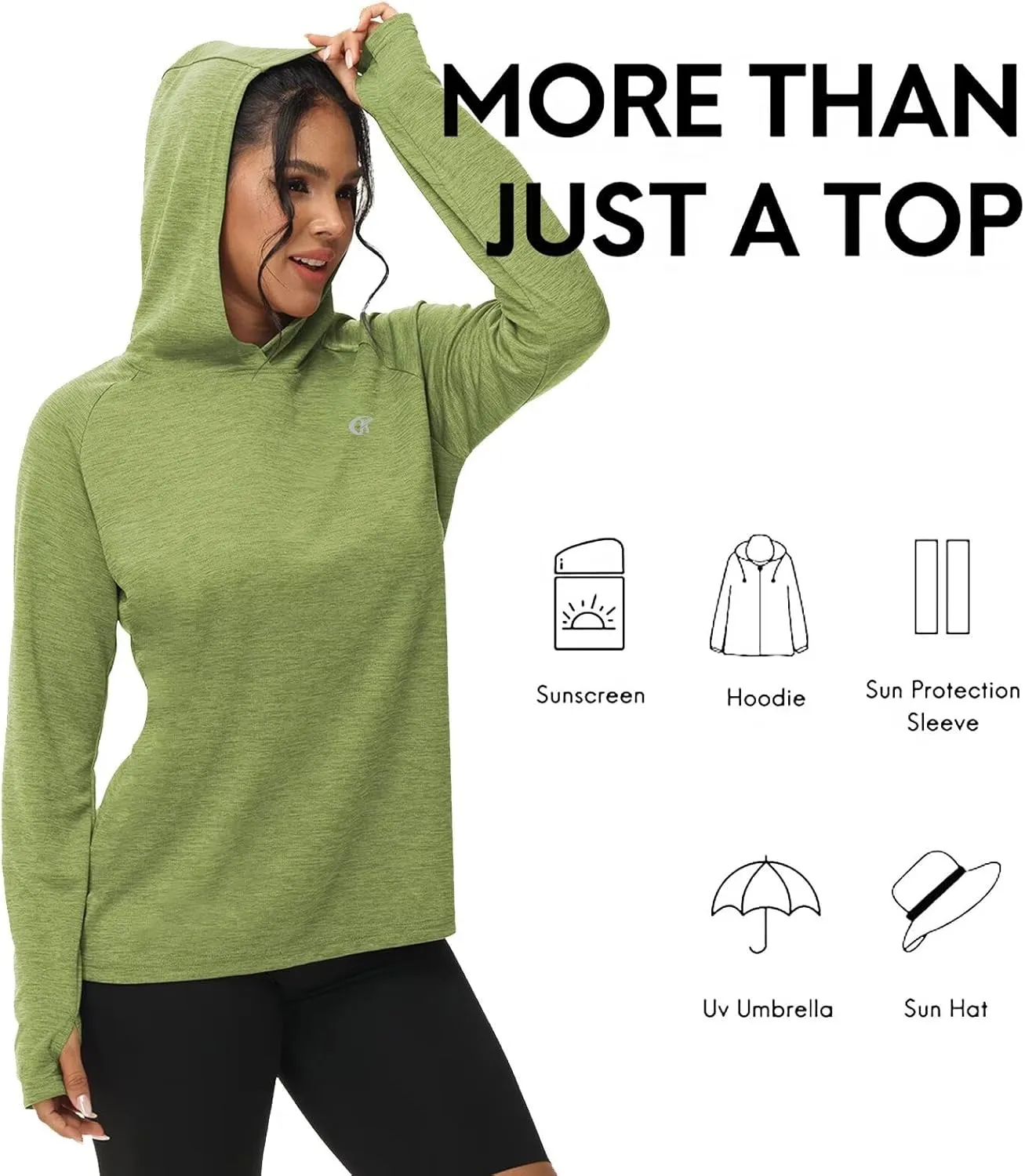 yuyangdpb Women's UPF 50 Sun Protection Long Sleeve Hoodie Shirt Hiking Fishing Outdoor Lightweight UV Shirts
