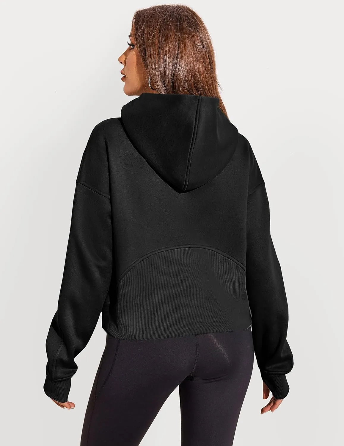 Zeagoo Women Plus Size Zipper Hoodie Long Sleeve 2024 Trendy Sweatshirts Athletic Cropped Tops Dark Grey Large