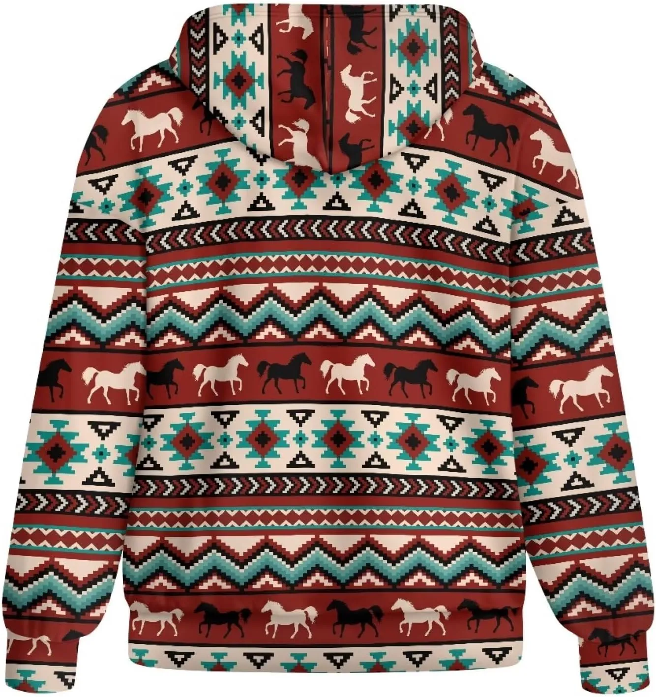 Zip up Sweatshirt for Women Drawstring Printed Loose Casual Hoodies Fall Jacket Oversized with Pocket